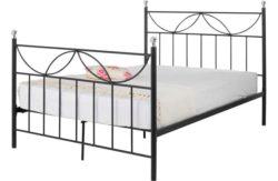 HOME Crystal Double Bed Frame - Black
